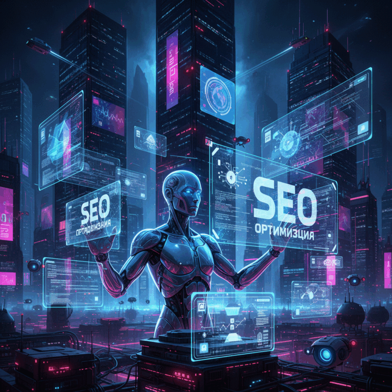 обложка для статьи про SEO Продвижение и Оптимизация: Полное руководство к топовым позициям